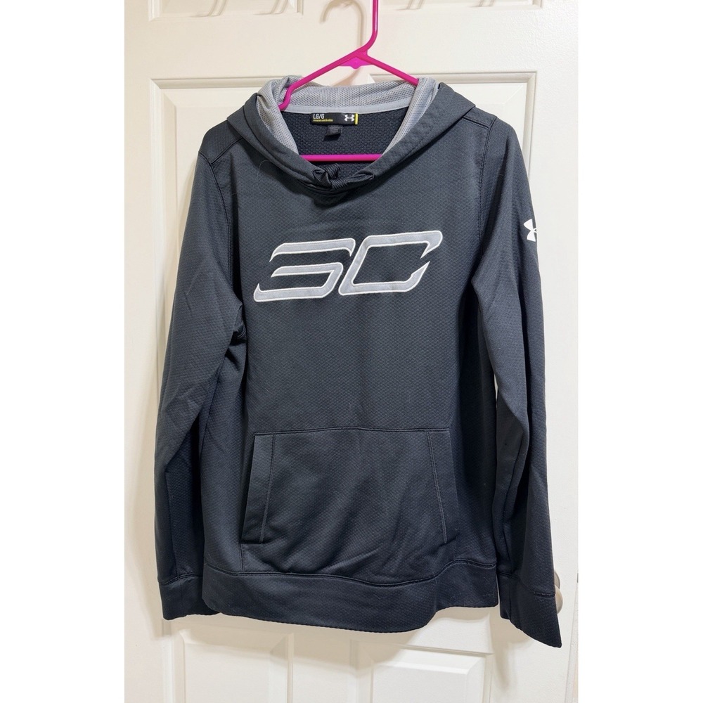 Under Armour Stephen Curry SC 30 logo Hoodie Sweatshirt Men's size Large Black